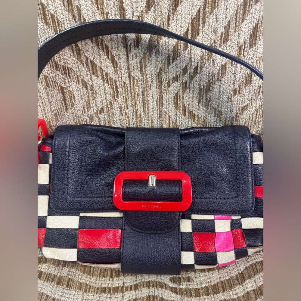 Kate Spade Carousel Joleen – Multicolor Woven Leather Shoulder Bag - Picture 4 of 5
